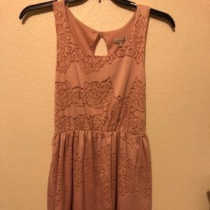 Light Pink Floral Mini Dress